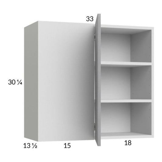 RTA Euro Grey 33" x 30-1/4" Blind Corner Wall Cabinet with 2 Finished End Panels