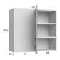 RTA Euro Grey 33" x 30-1/4" Blind Corner Wall Cabinet