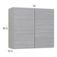 RTA Euro Grey 33" x 30-1/4" Wall Cabinet with 2 Finished End Panels