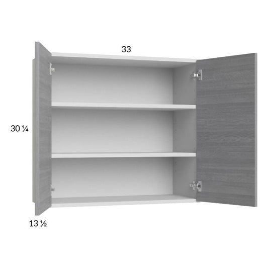 RTA Euro Grey 33" x 30-1/4" Wall Cabinet