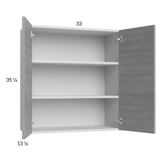 RTA Euro Grey 33" x 35-1/4" Wall Cabinet