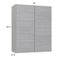 RTA Euro Grey 33" x 40-1/4" Wall Cabinet
