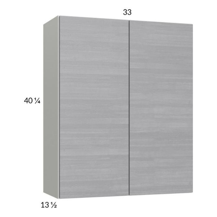 RTA Euro Grey 33" x 40-1/4" Wall Cabinet with 2 Finished End Panels