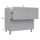 RTA Euro Grey 36" 2-Drawer Base Cabinet with 1 Inner Drawer and 1 Finished End Panel