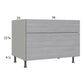RTA Euro Grey 36" 2-Drawer Desk Base Cabinet