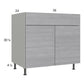 RTA Euro Grey 36" Base Cabinet