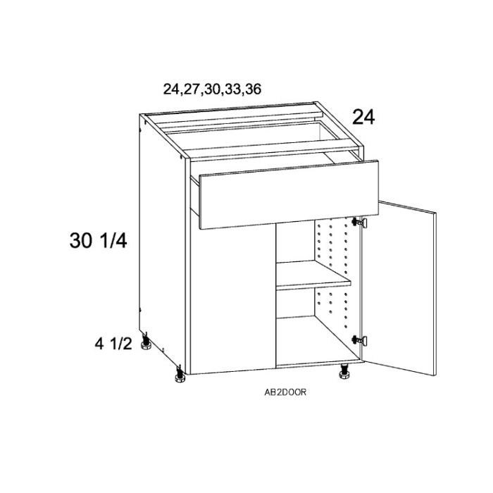 RTA Euro Grey 36" Base Cabinet