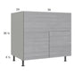 RTA Euro Grey 36” Farm Sink Base Cabinet
