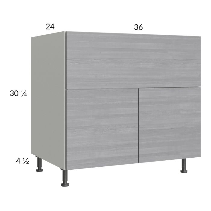 RTA Euro Grey 36” Farm Sink Base Cabinet