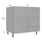 RTA Euro Grey 36” Farm Sink Base Cabinet with 2 Finished End Panels