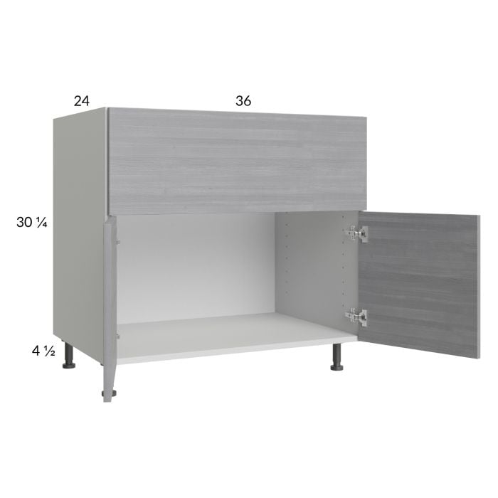 RTA Euro Grey 36” Farm Sink Base Cabinet