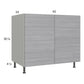 RTA Euro Grey 36" Full Height Door Base Cabinet