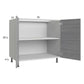RTA Euro Grey 36" Full Height Door Base Cabinet