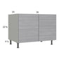 RTA Euro Grey 36" Full Height Door Desk Base Cabinet