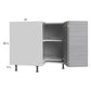 RTA Euro Grey 36" Lazy Susan Base Cabinet