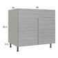 RTA Euro Grey 36" Sink Base Cabinet with 1 Finished End Panel