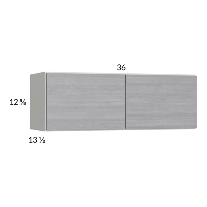 RTA Euro Grey 36" x 12-5/8" Wall Cabinet with 1 Finished End Panel