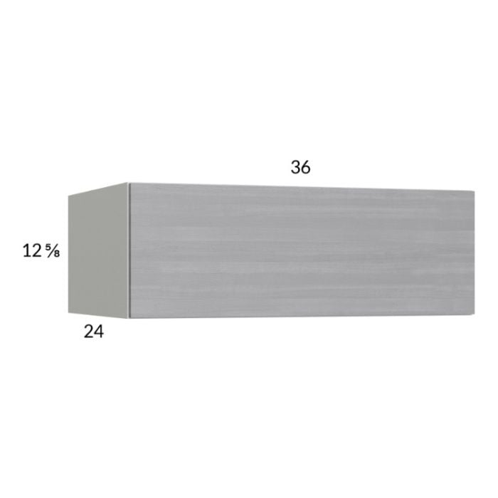 RTA Euro Grey 36" x 12-5/8" x 24" Flip Up Door Wall Cabinet with 2 Finished End Panels