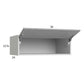 RTA Euro Grey 36" x 12-5/8" x 24" Flip Up Door Wall Cabinet with 2 Finished End Panels
