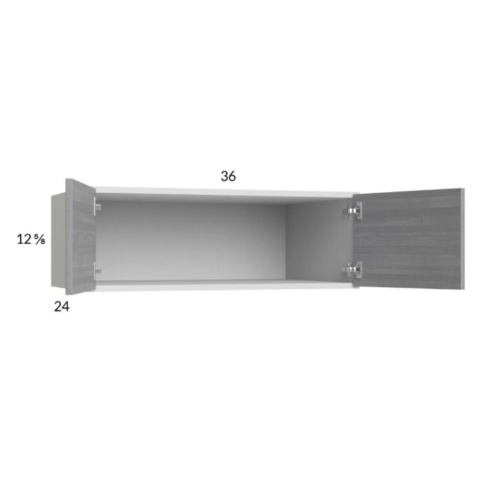RTA Euro Grey 36" x 12-5/8" x 24" Wall Cabinet with 2 Finished End Panels