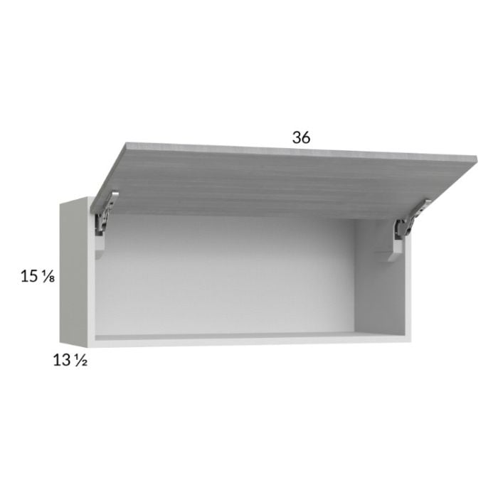 RTA Euro Grey 36" x 15-1/8" Flip Up Door Wall Cabinet with 1 Finished End Panel