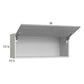 RTA Euro Grey 36" x 15-1/8" Flip Up Door Wall Cabinet