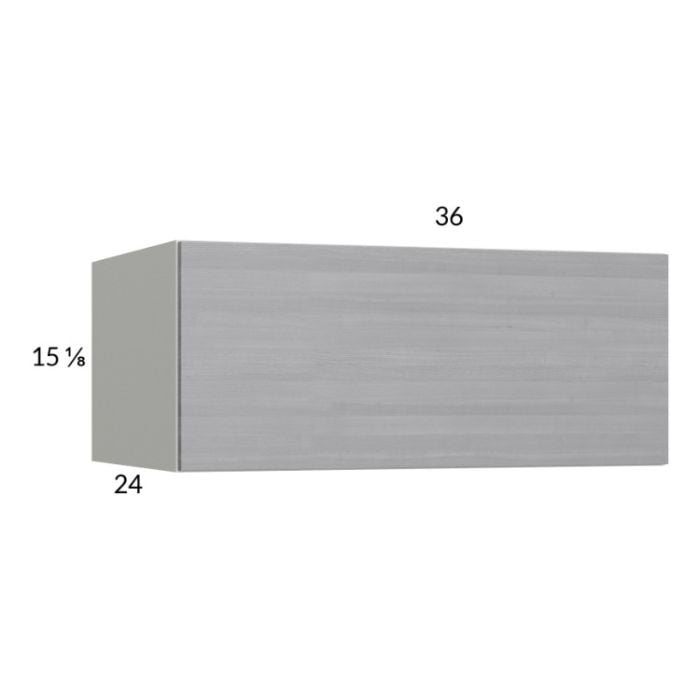 RTA Euro Grey 36" x 15-1/8" x 24" Flip Up Door Wall Cabinet with 2 Finished End Panels