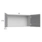 RTA Euro Grey 36" x 17-5/8" Wall Cabinet with 1 Finished End Panel