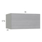 RTA Euro Grey 36" x 17-5/8" x 24" Flip Up Door Wall Cabinet with 2 Finished End Panels