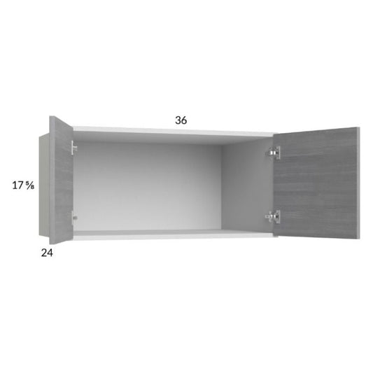 RTA Euro Grey 36" x 17-5/8" x 24" Wall Cabinet with 2 Finished End Panels