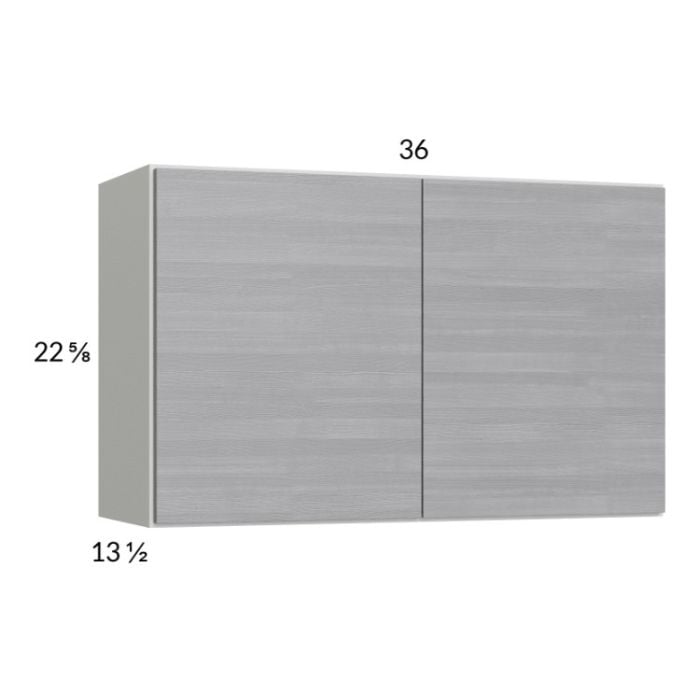 RTA Euro Grey 36" x 22-5/8" Wall Cabinet with 1 Finished End Panel