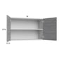 RTA Euro Grey 36" x 22-5/8" Wall Cabinet with 1 Finished End Panel