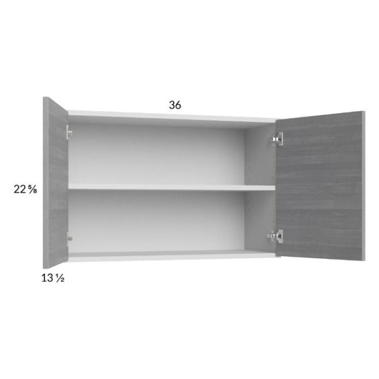 RTA Euro Grey 36" x 22-5/8" Wall Cabinet with 2 Finished End Panels