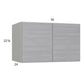 RTA Euro Grey 36" x 22-5/8" x 24" Wall Cabinet with 1 Finished End Panel