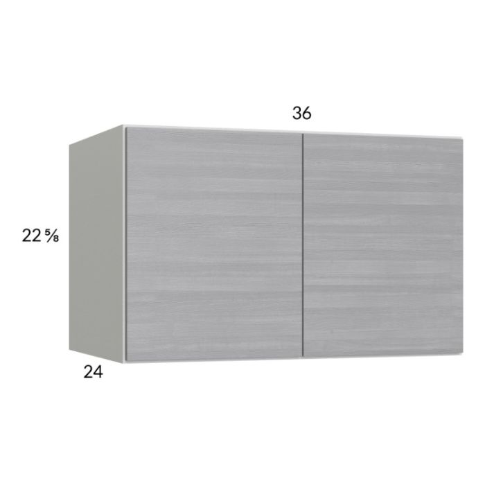 RTA Euro Grey 36" x 22-5/8" x 24" Wall Cabinet with 1 Finished End Panel