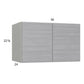 RTA Euro Grey 36" x 22-5/8" x 24" Wall Cabinet with 2 Finished End Panels