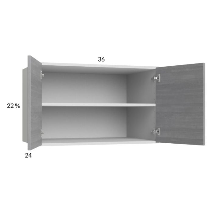 RTA Euro Grey 36" x 22-5/8" x 24" Wall Cabinet with 2 Finished End Panels