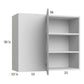 RTA Euro Grey 36" x 30-1/4" Blind Corner Wall Cabinet with 2 Finished End Panels