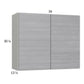 RTA Euro Grey 36" x 30-1/4" Wall Cabinet with 1 Finished End Panel