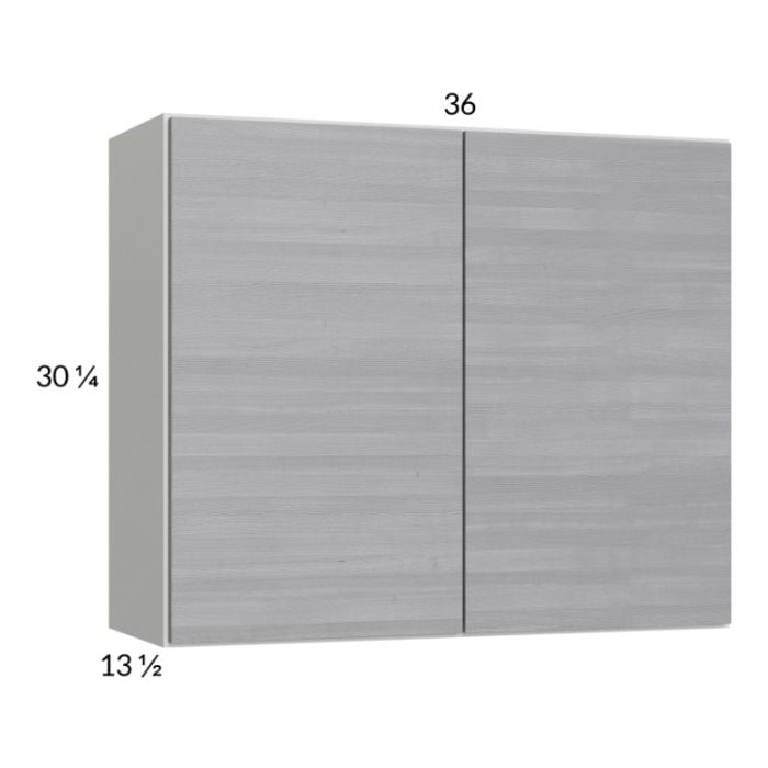 RTA Euro Grey 36" x 30-1/4" Wall Cabinet with 2 Finished End Panels