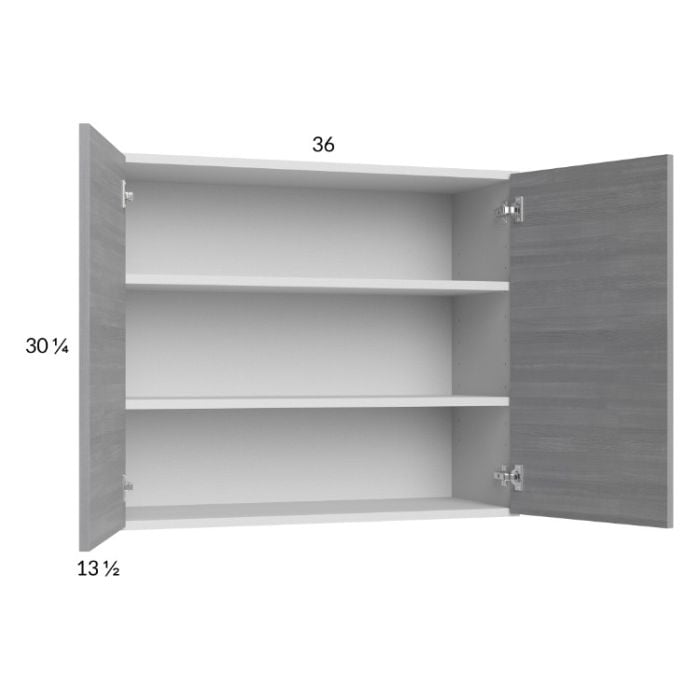 RTA Euro Grey 36" x 30-1/4" Wall Cabinet with 2 Finished End Panels