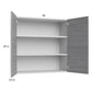 RTA Euro Grey 36" x 35-1/4" Wall Cabinet with 1 Finished End Panel