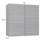 RTA Euro Grey 36" x 35-1/4" Wall Cabinet with 2 Finished End Panels
