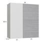 RTA Euro Grey 36" x 40-1/4" Blind Corner Wall Cabinet