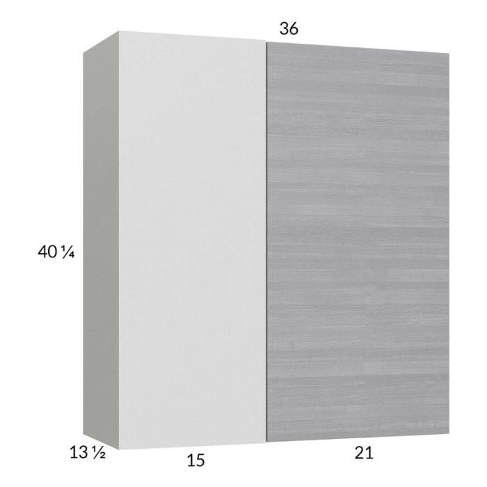 RTA Euro Grey 36" x 40-1/4" Blind Corner Wall Cabinet with 2 Finished End Panels