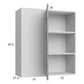 RTA Euro Grey 36" x 40-1/4" Blind Corner Wall Cabinet with 2 Finished End Panels