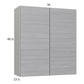 RTA Euro Grey 36" x 40-1/4" Wall Cabinet