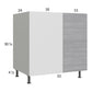 RTA Euro Grey 40" - 43" Full Height Door Blind Base Corner Cabinet