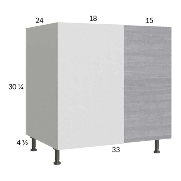 RTA Euro Grey 40" - 43" Full Height Door Blind Base Corner Cabinet