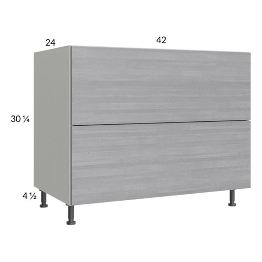 RTA Euro Grey 42" 2-Drawer Base Cabinet